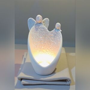 Partylite White Angel Figurine Tealight Candle Holder